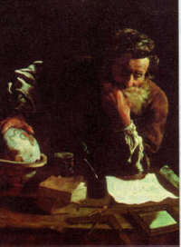 Den grske matematiker Archimedes, malet af Domenico Fetti i starten af 1600 tallet.
